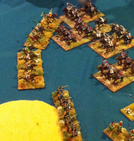 The ottoman left flank is seen off too